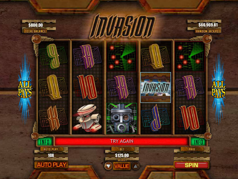 Spin casino free game Invasion online