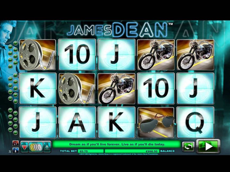 A picture of the casino free game James Dean