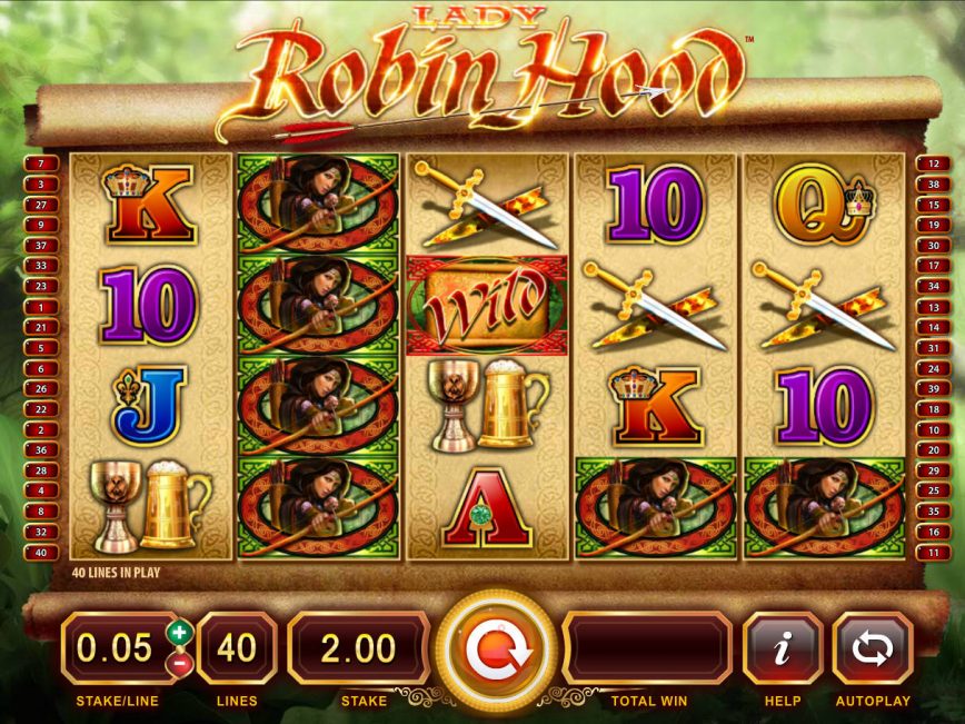Play free casino game Lady Robin Hood