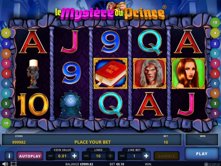 A picture of the slot game Le Mystere du Prince