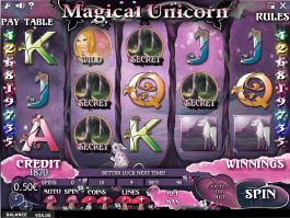 A picture of the slot machine Magical Unicorn online