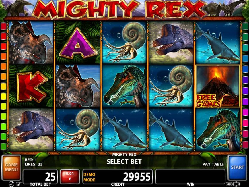 Slot machine Mighty Rex by Casino Technology