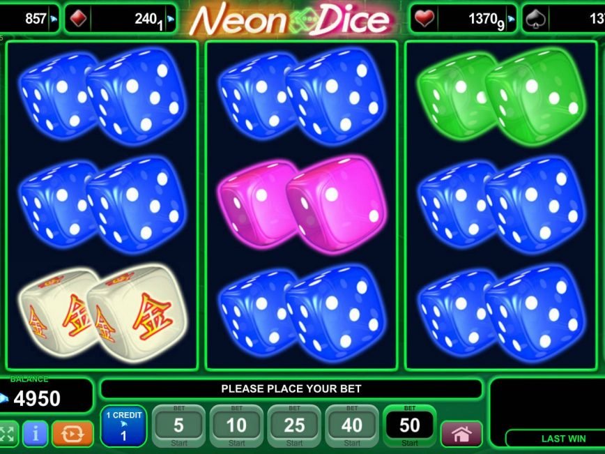 Casino free slot game Neon Dice