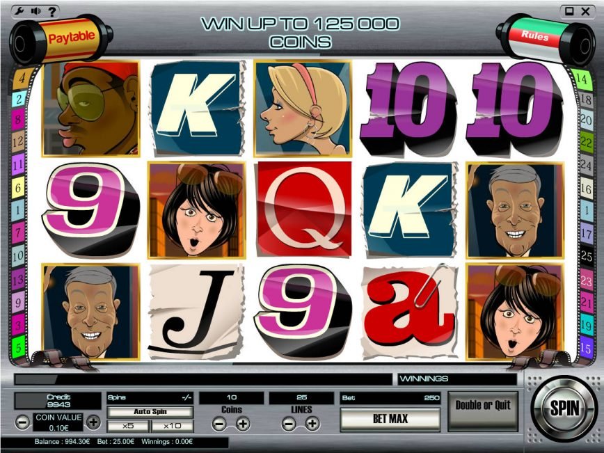 A picture of the slot game Paparazzi
