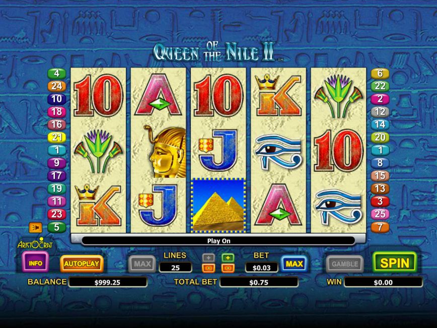 Play casino online game Queen of the Nile II