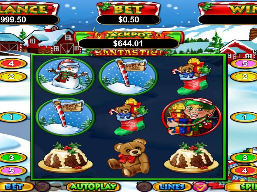 Free casino slot game Santastic
