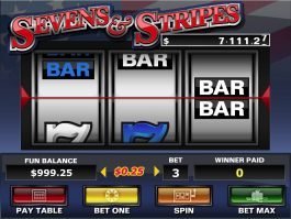 Casino free slot game Sevens and Stripes