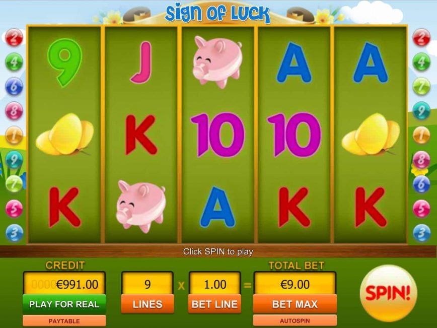 Casino slot game Sign of Luck online