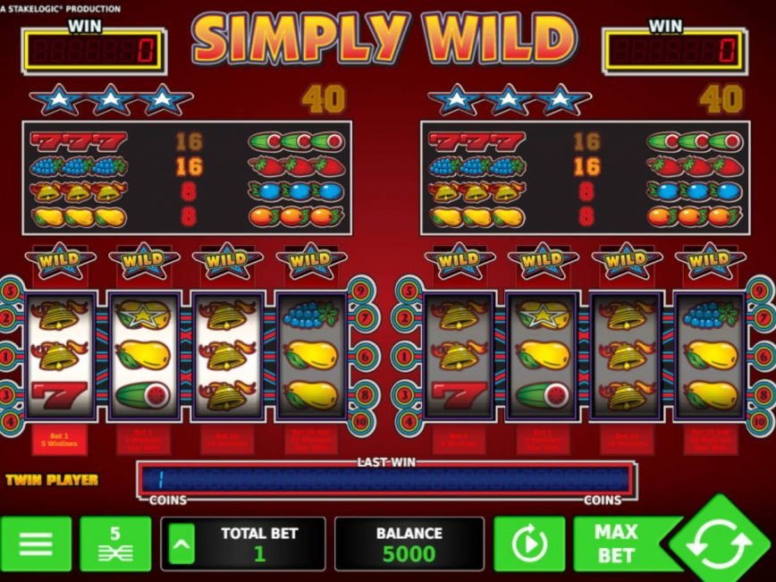 A picture of the casino slot game Simply Wild