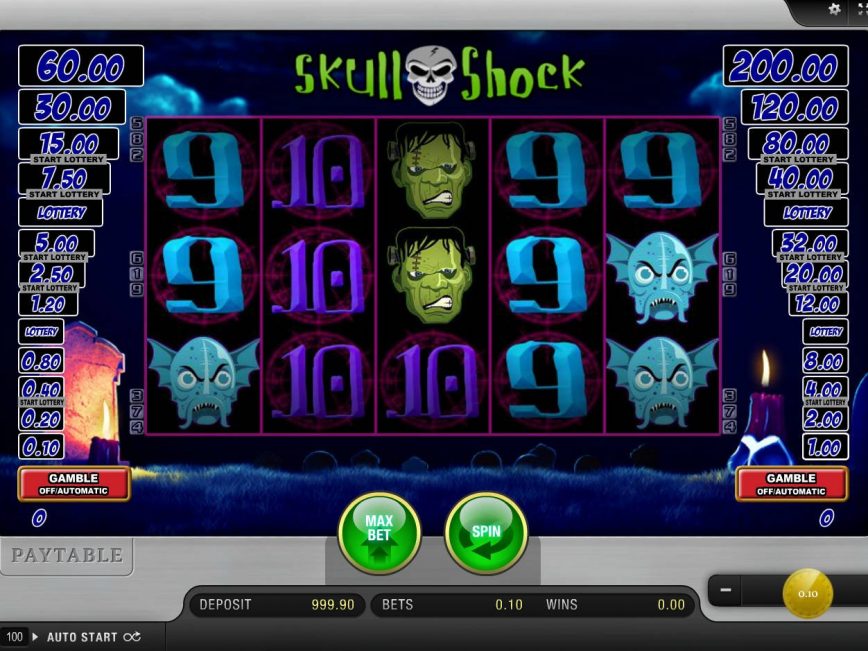 Free slot machine no deposit Skull Shock