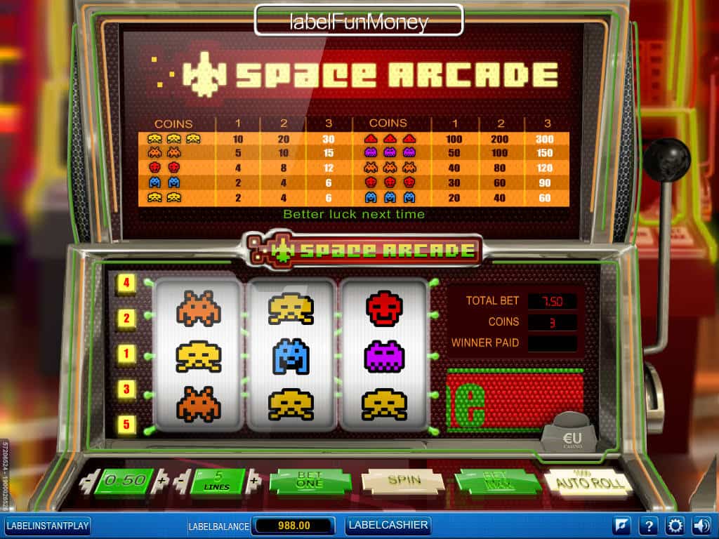 Play The Free Slot Space Arcade From SkillOnNet Casinos