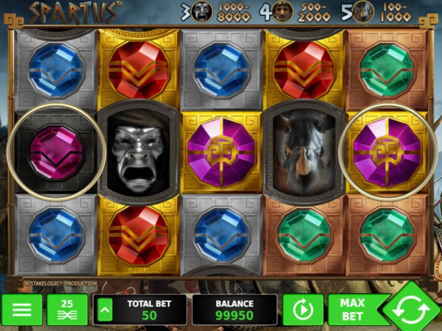 Casino slot machine Spartus no deposit