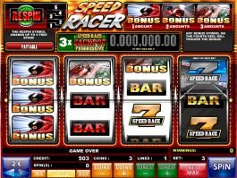 Casino slot machine Speed Racer