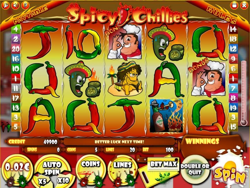 Spicy Chillies free slot game no download