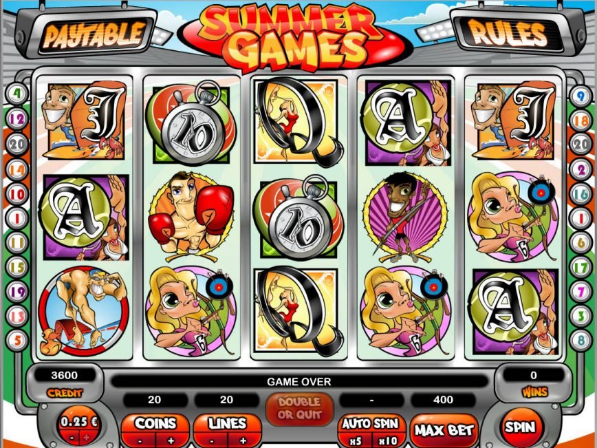 A picture of the casino slot Summer Games online