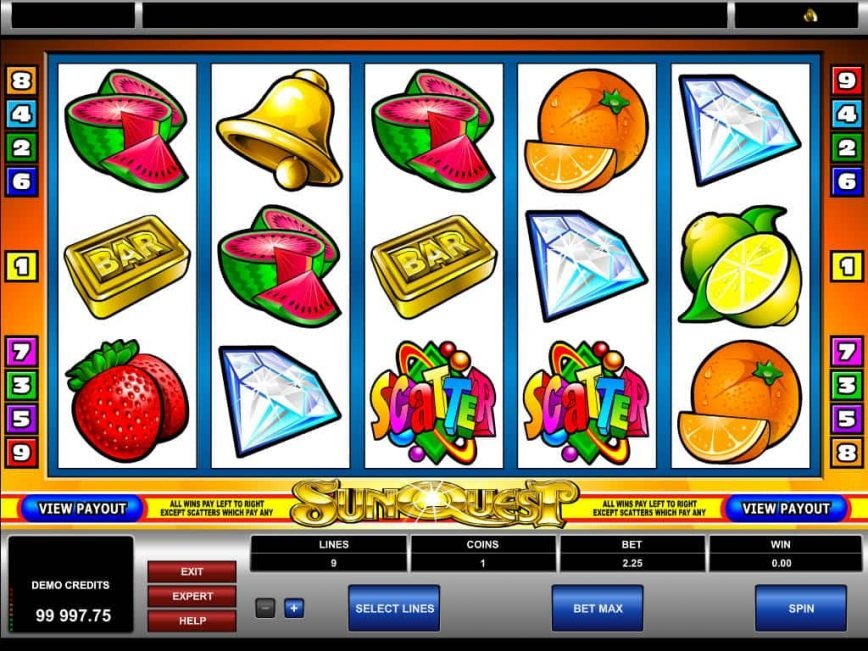 Play slot machine Sun Quest online