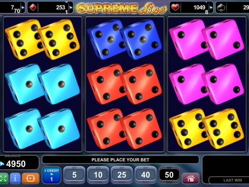Casino slot machine Supreme Dice
