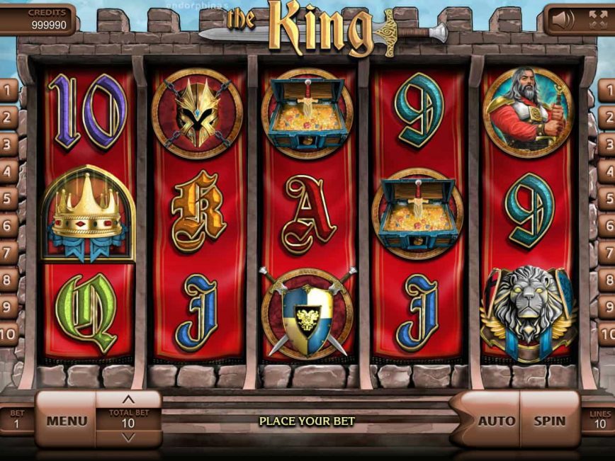 A picture of the slot machine The King