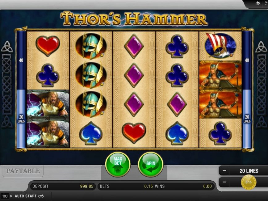 Spin online free slot Thor´s Hammer