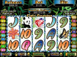 Tiger Treasures online slot machine by RTG