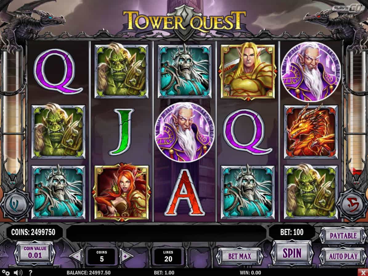 Play Tower Quest Slots For Free On This Page