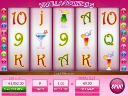 Vanilla Cocktails slot machine with no deposit
